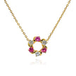 Golden Brilliance Circle Diamond Necklace