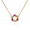 Golden Brilliance Circle Diamond Necklace
