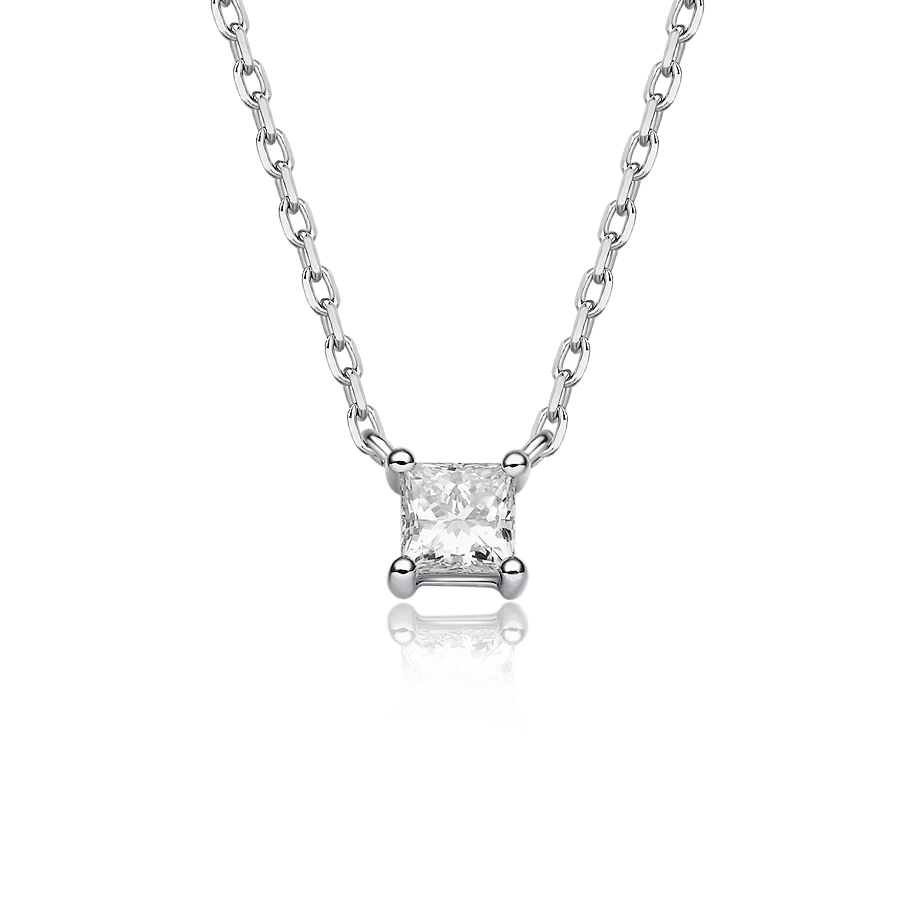 Everyday Elegance Collection Princess Cut Diamond Necklace (0.27ct)