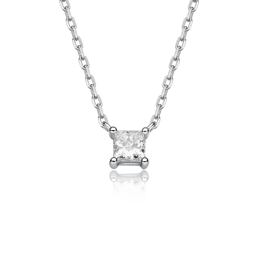 Everyday Elegance Collection Princess Cut Diamond Necklace (0.27ct)