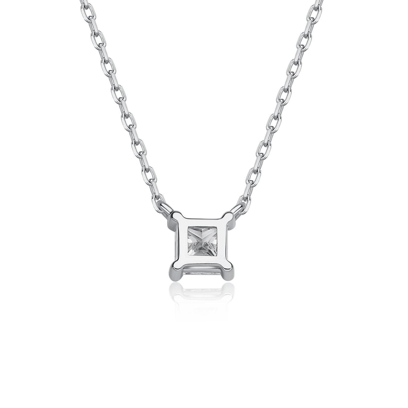 Everyday Elegance Collection Princess Cut Diamond Necklace (0.27ct)