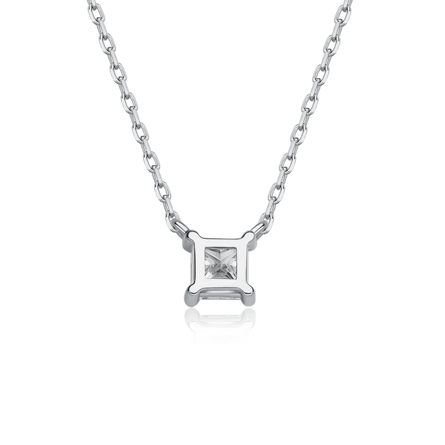 日常优雅系列公主方形切割钻石项链 (0.27ct)