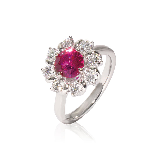 Blooming Radiance Ruby & Diamond Ring