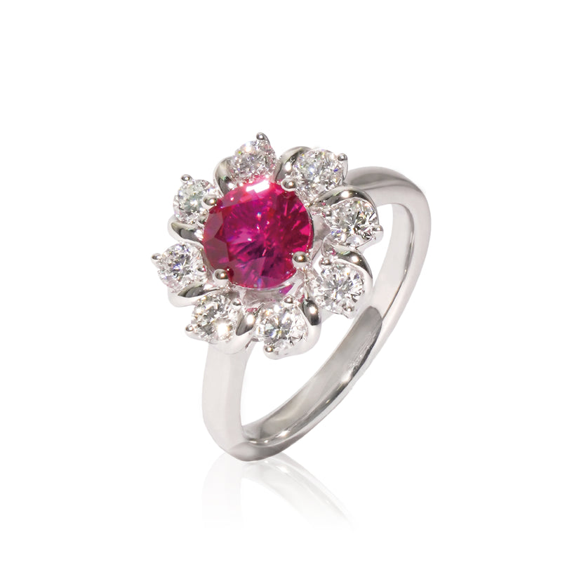 Blooming Radiance Ruby & Diamond Ring