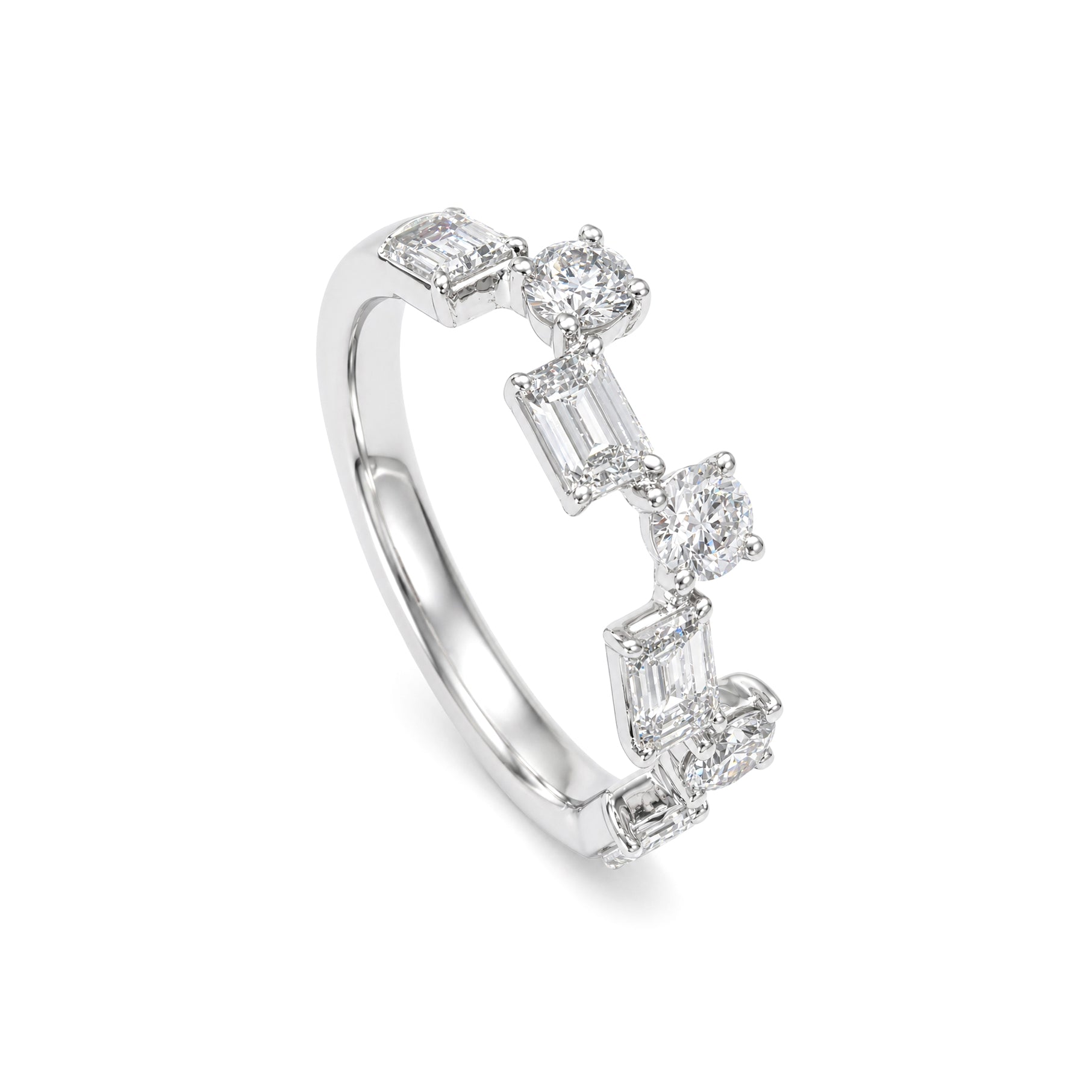 Rhythm of Light & Shadow Diamond Ring