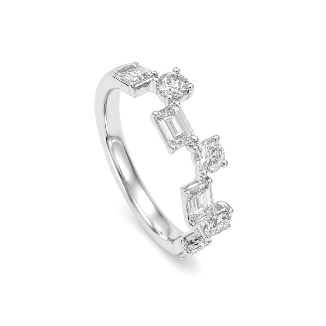 Rhythm of Light & Shadow Diamond Ring