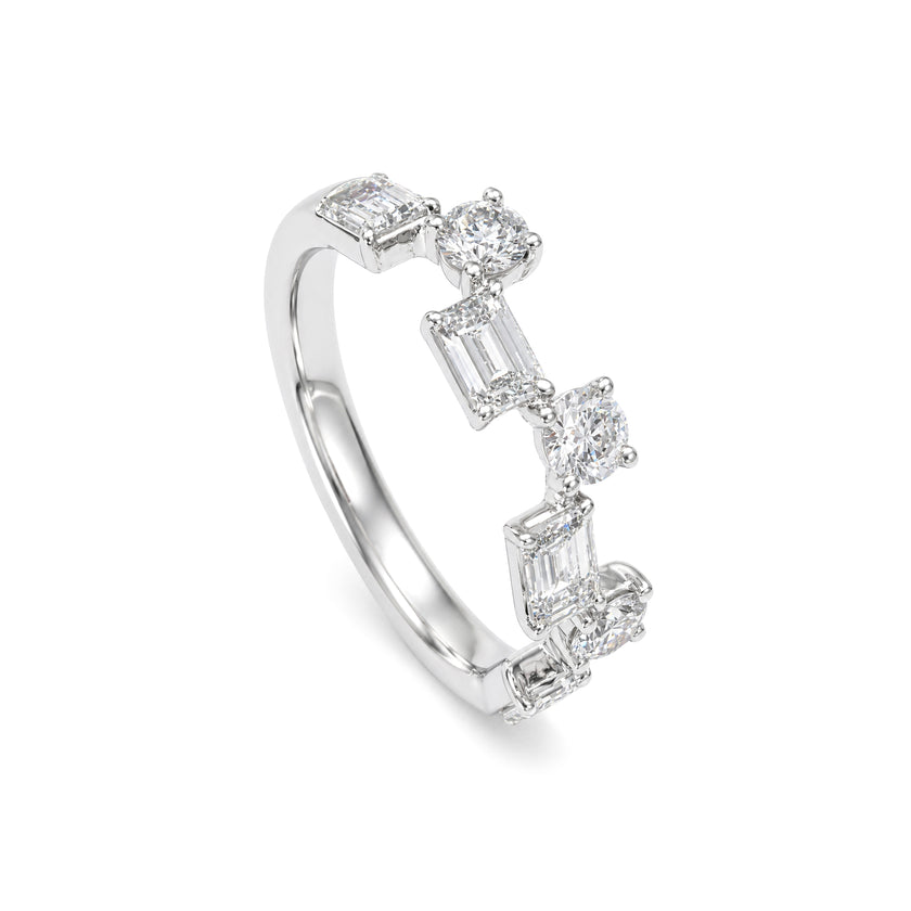 Rhythm of Light & Shadow Diamond Ring
