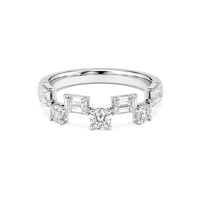 Rhythm of Light & Shadow Diamond Ring