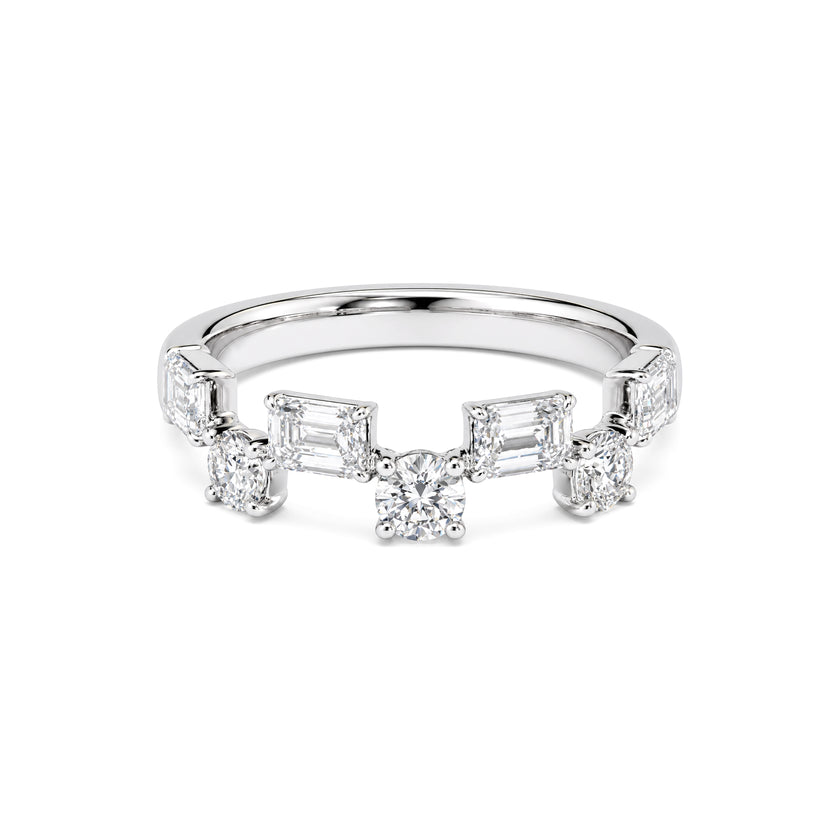 Rhythm of Light & Shadow Diamond Ring