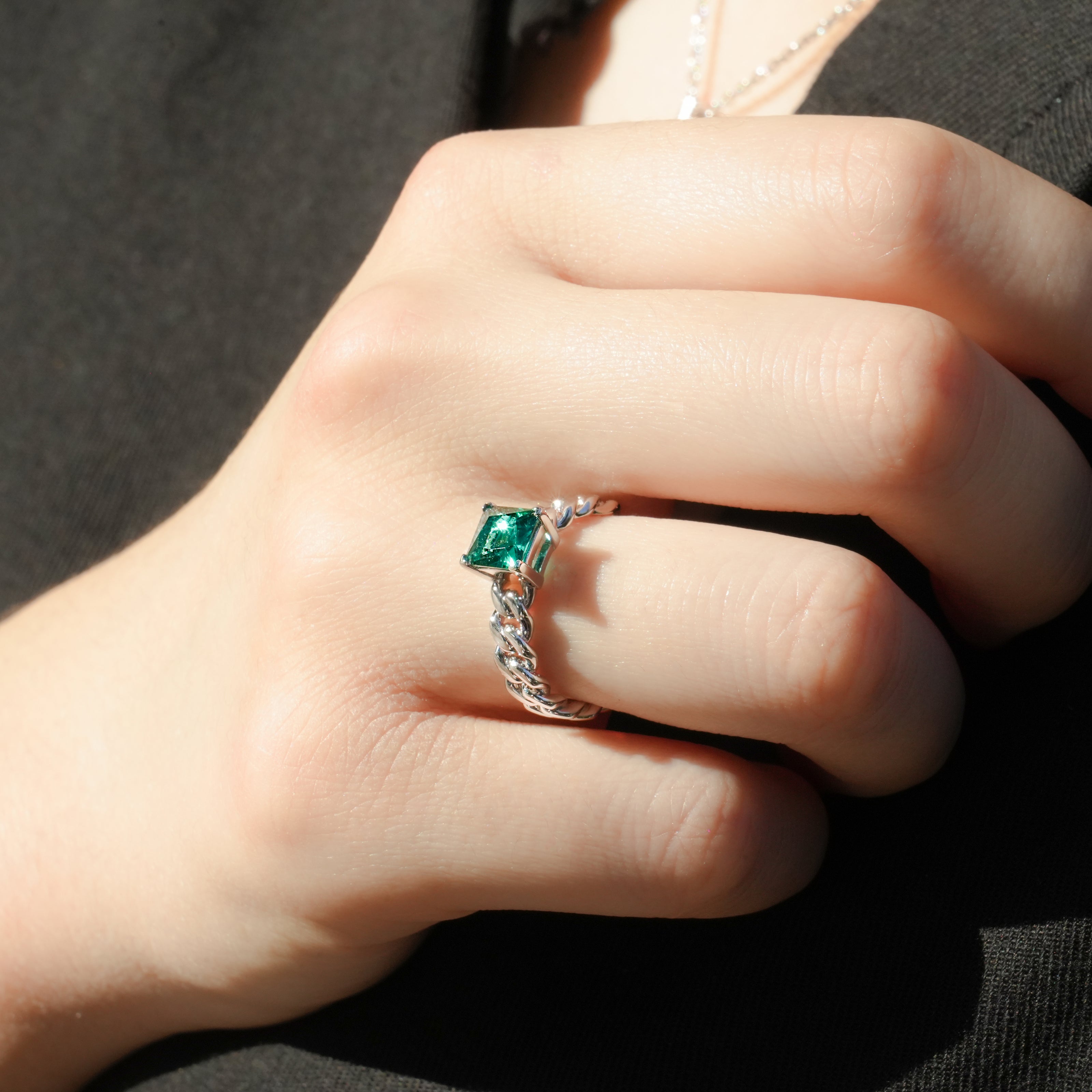 Sugar Box Ring—Forest Green