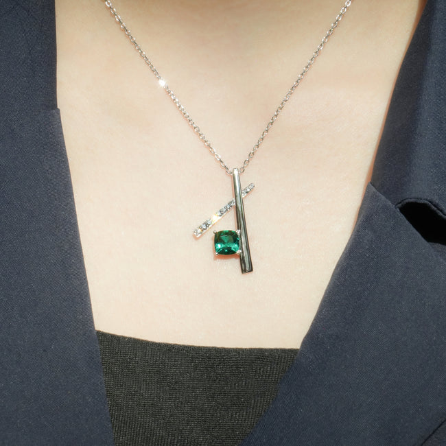 Timed Gift Necklace—Forest Green