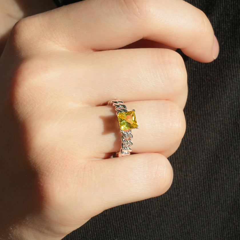 Sugar Box Ring—Morning Yellow