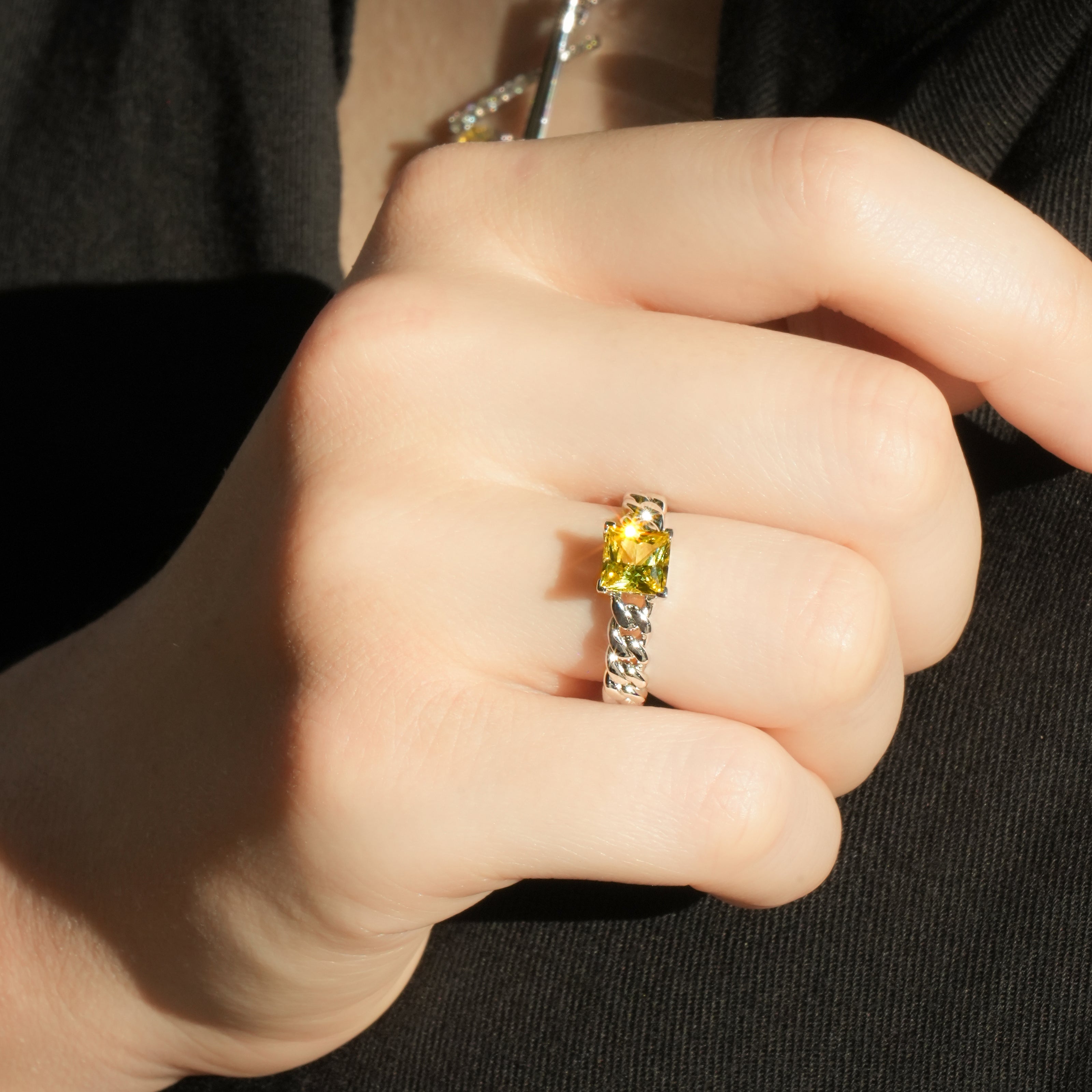 Sugar Box Ring—Morning Yellow