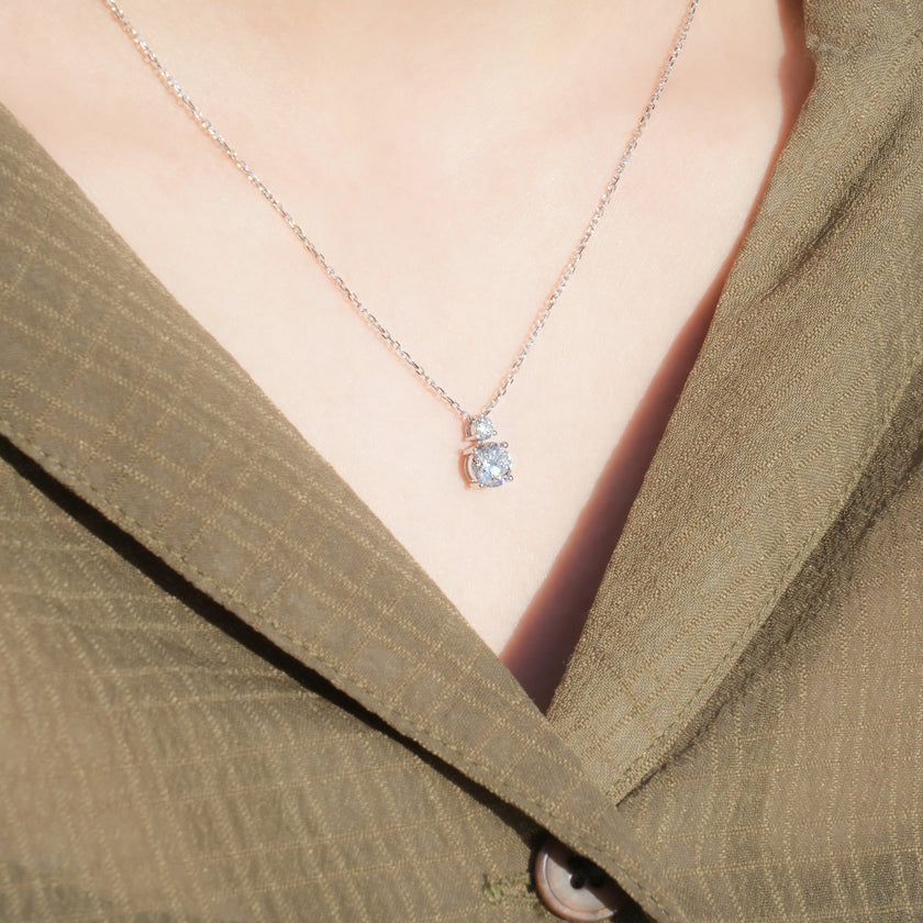 Twin Star Diamond Necklace