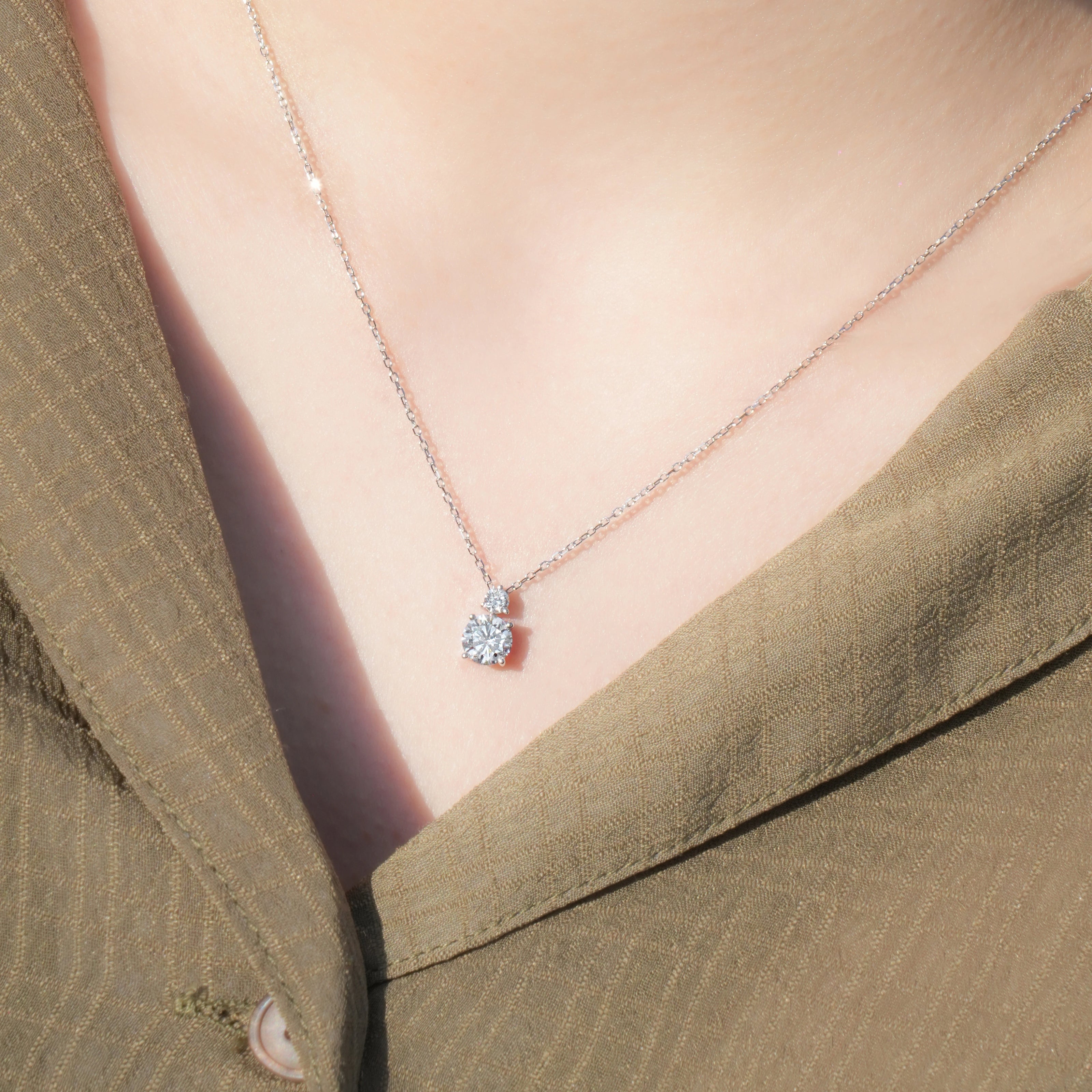 Twin Star Diamond Necklace