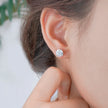 悦意系列四爪钻石耳环  (1.0/2.0/3.0ct)