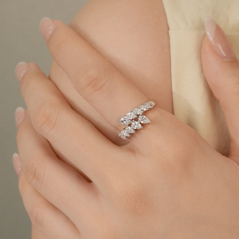Whispering Leaves Diamond Ring
