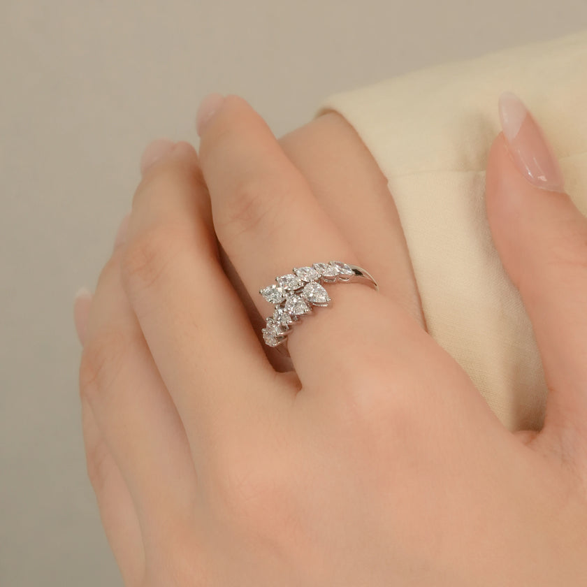 Whispering Leaves Diamond Ring