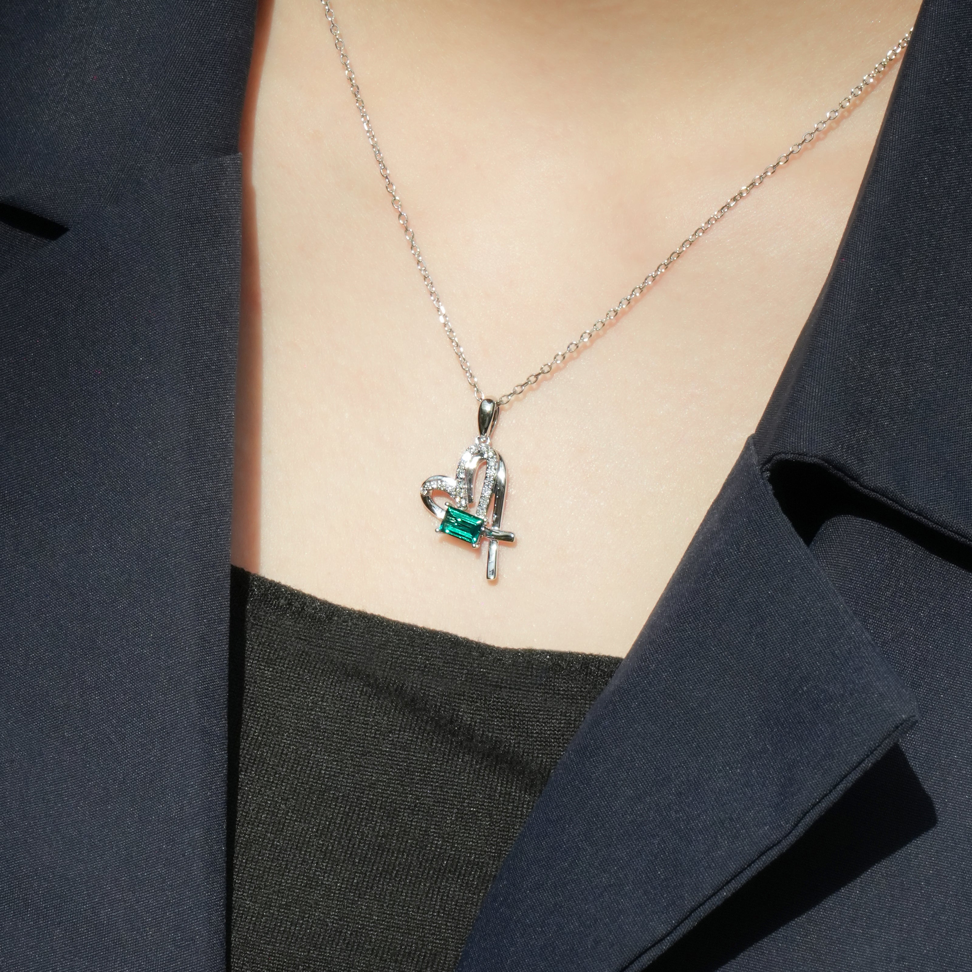 Colour Bloom Necklace—Forest Green