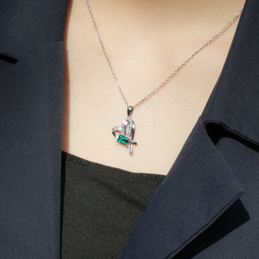 Colour Bloom Necklace—Forest Green