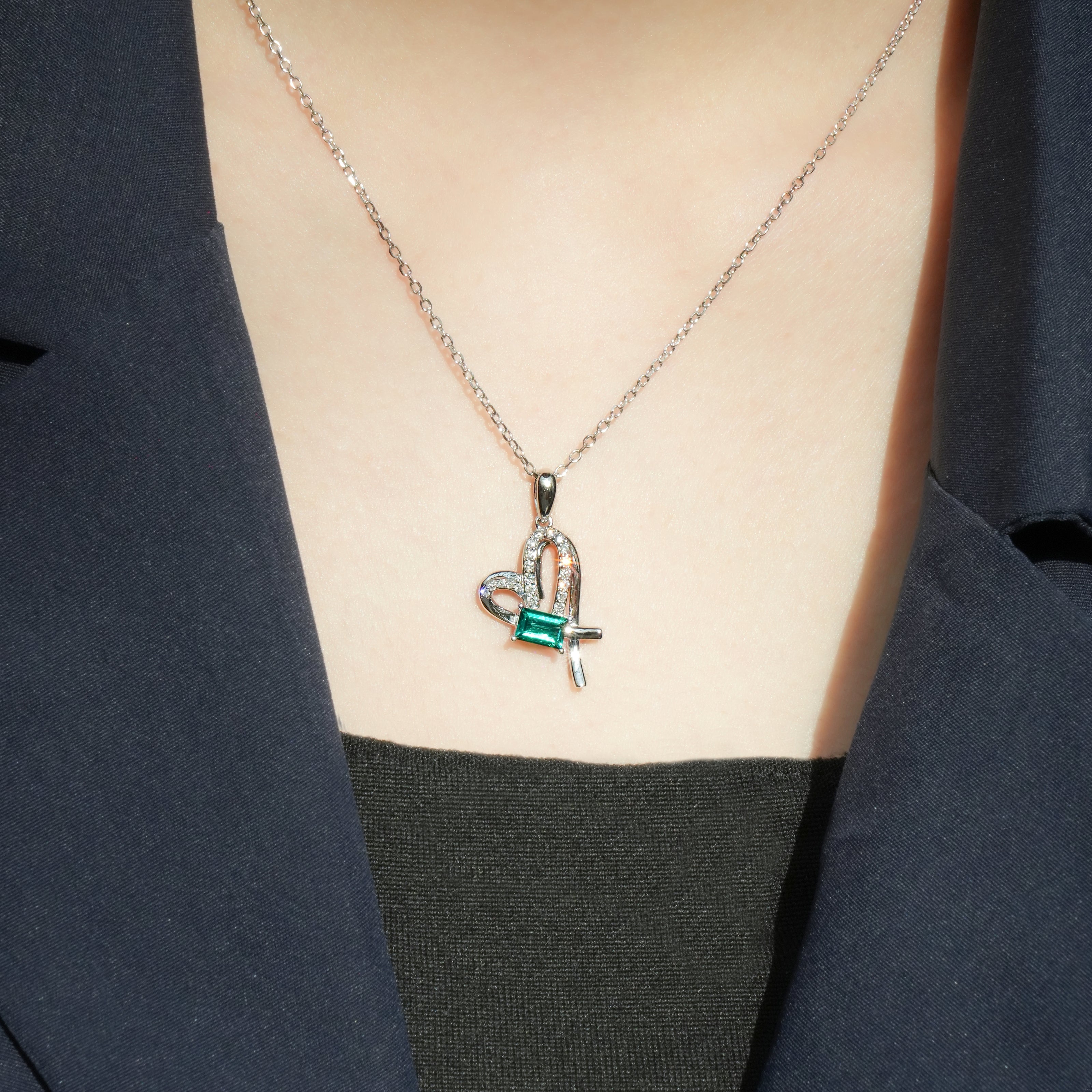 Colour Bloom Necklace—Forest Green