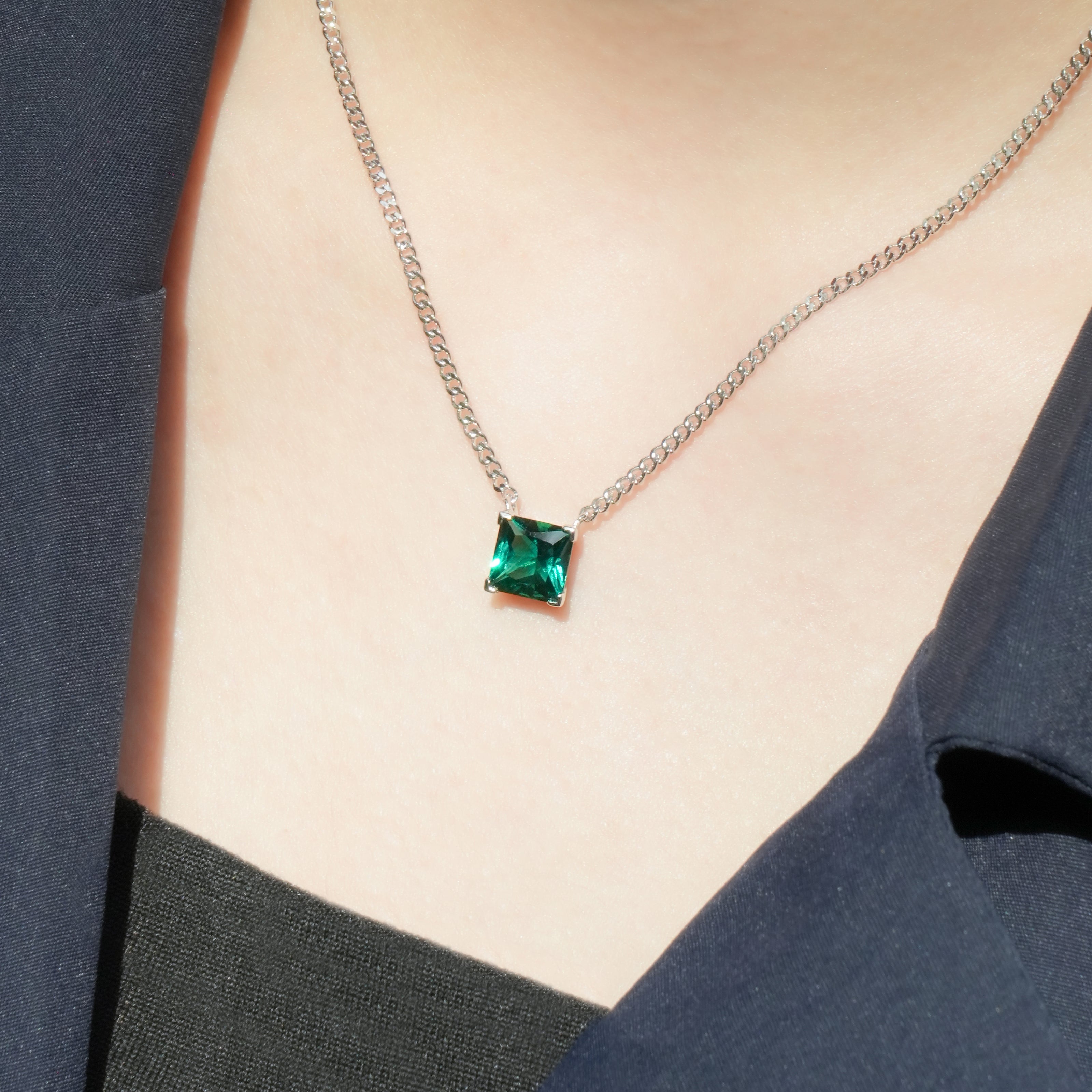 Sugar Box Necklace—Forest Green
