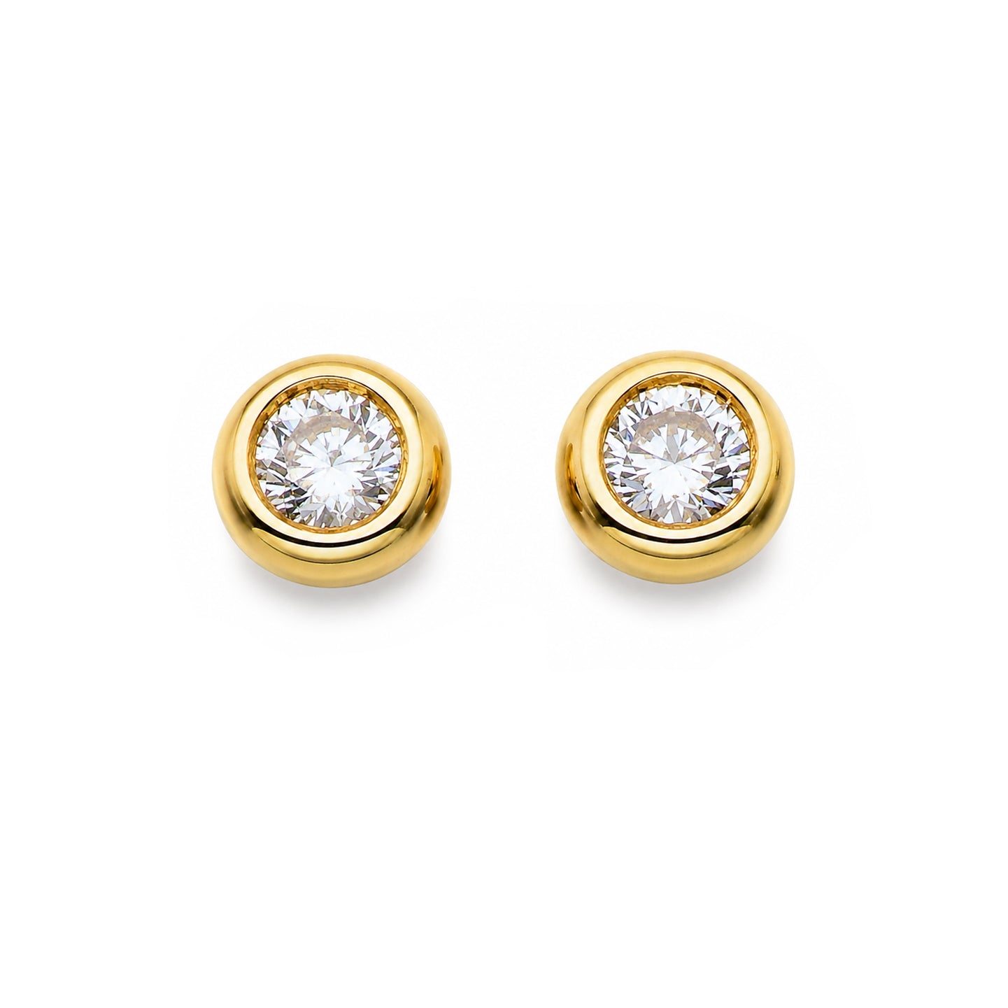 日常優雅系列-圓形切割鑽石耳環  (0.21ct)