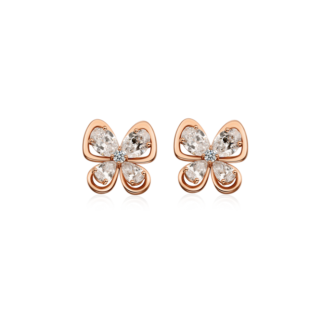 Snowy Butterfly's Dance Earrings