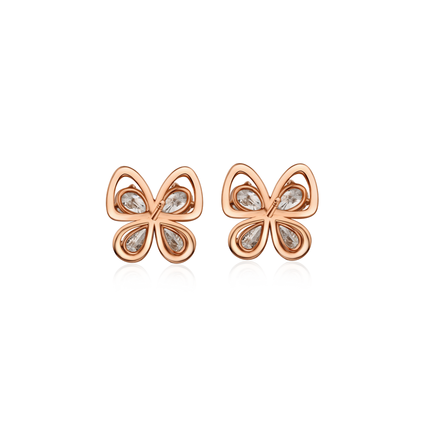 Snowy Butterfly's Dance Earrings