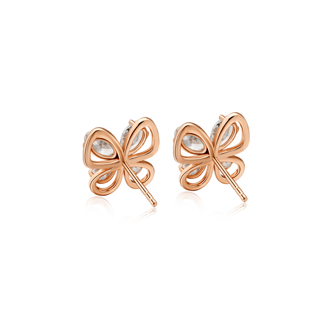 Snowy Butterfly's Dance Earrings