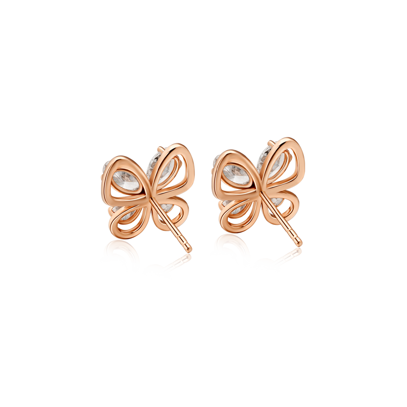 Snowy Butterfly's Dance Earrings