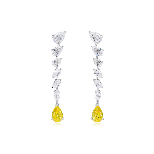 Golden Sunbeam Cascade Earrings