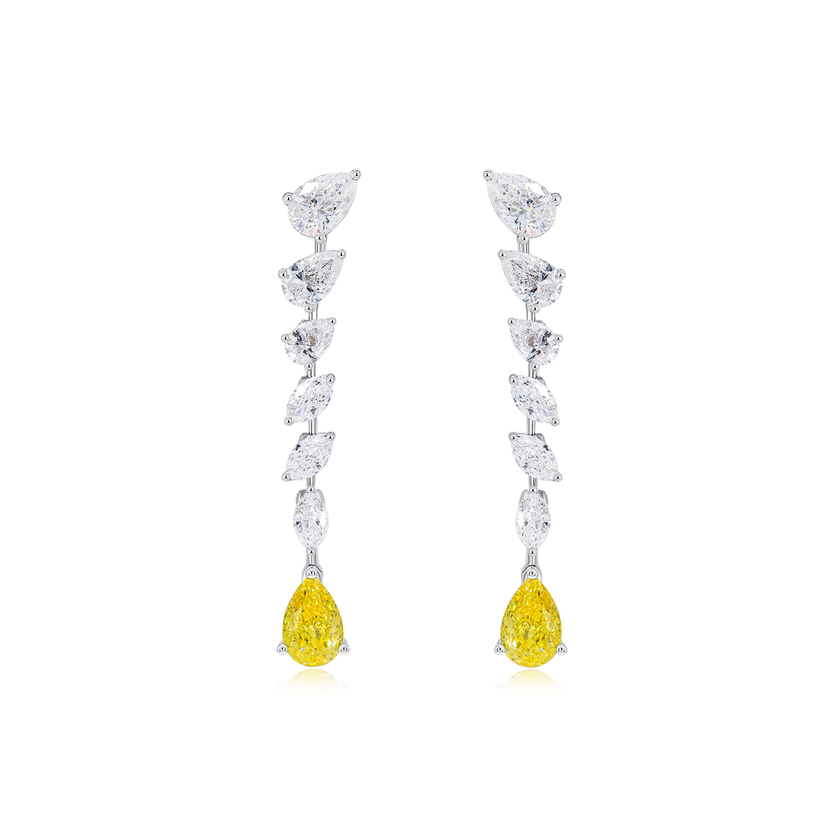 Golden Sunbeam Cascade Earrings
