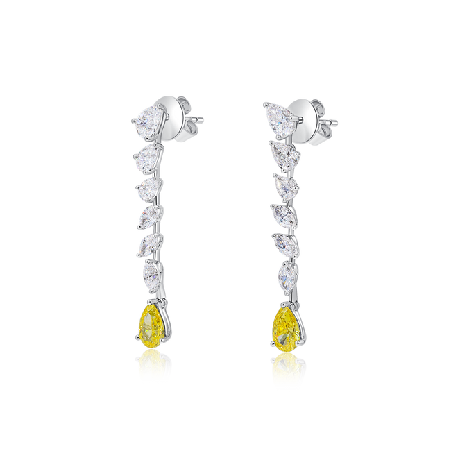 Golden Sunbeam Cascade Earrings