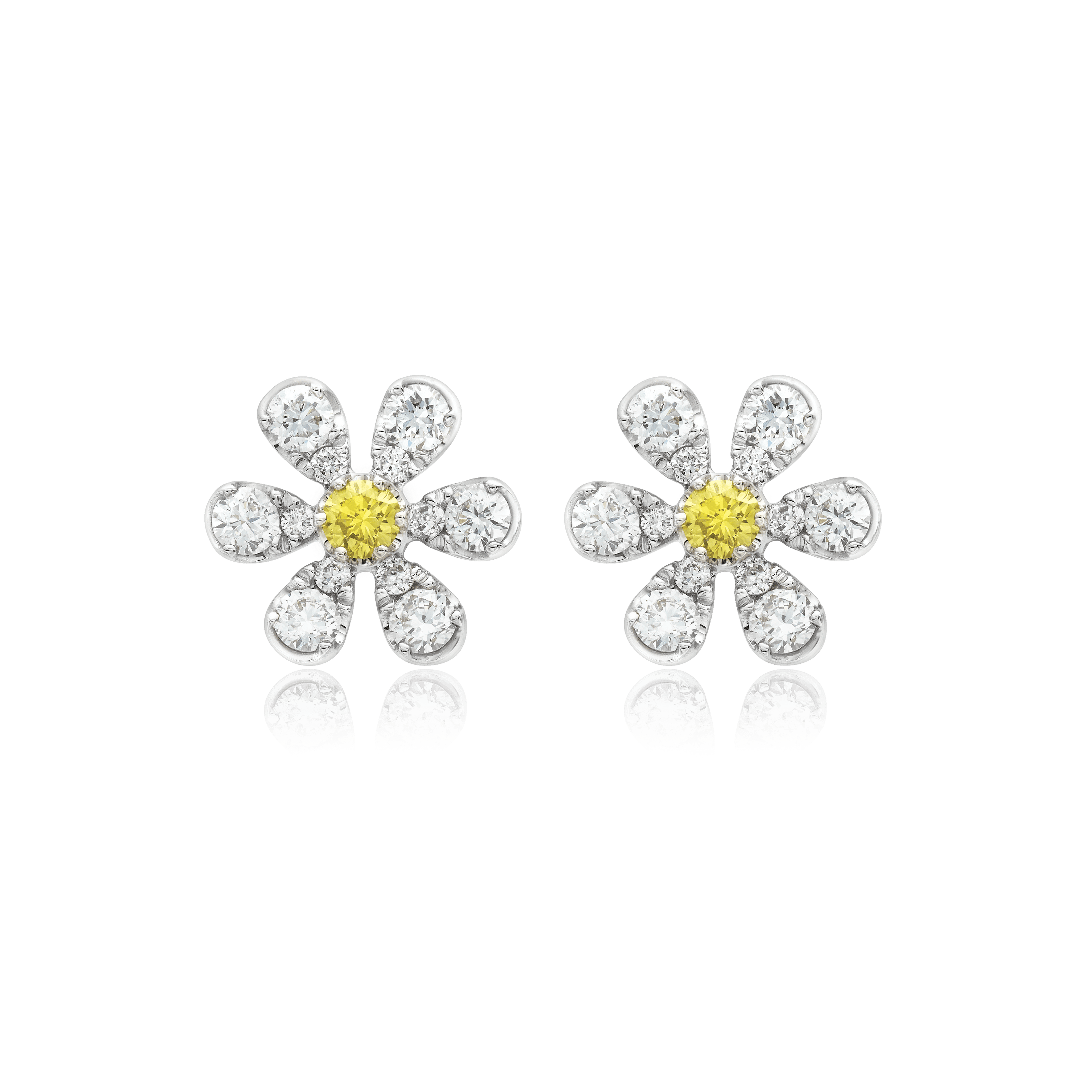 SUNFLOWER DIAMOND EARRINGS