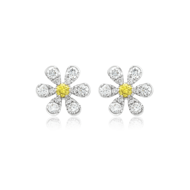 SUNFLOWER DIAMOND EARRINGS