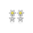 Twin-Flower Diamond Earrings