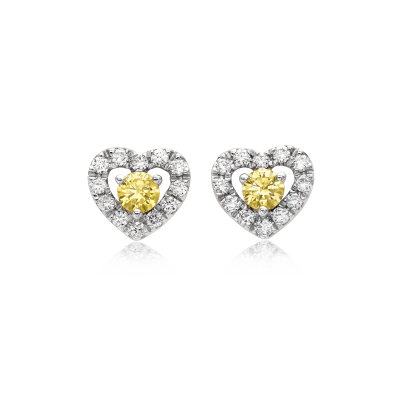 心之光華鑽石耳釘