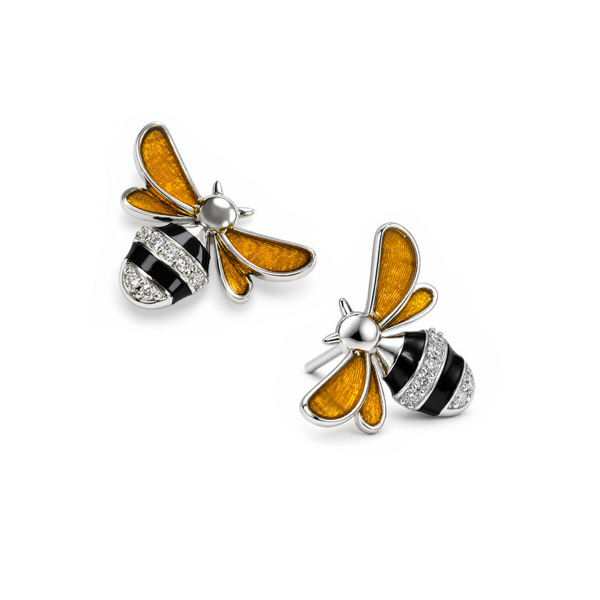 Bee Mine Garden Diamond Stud Earrings