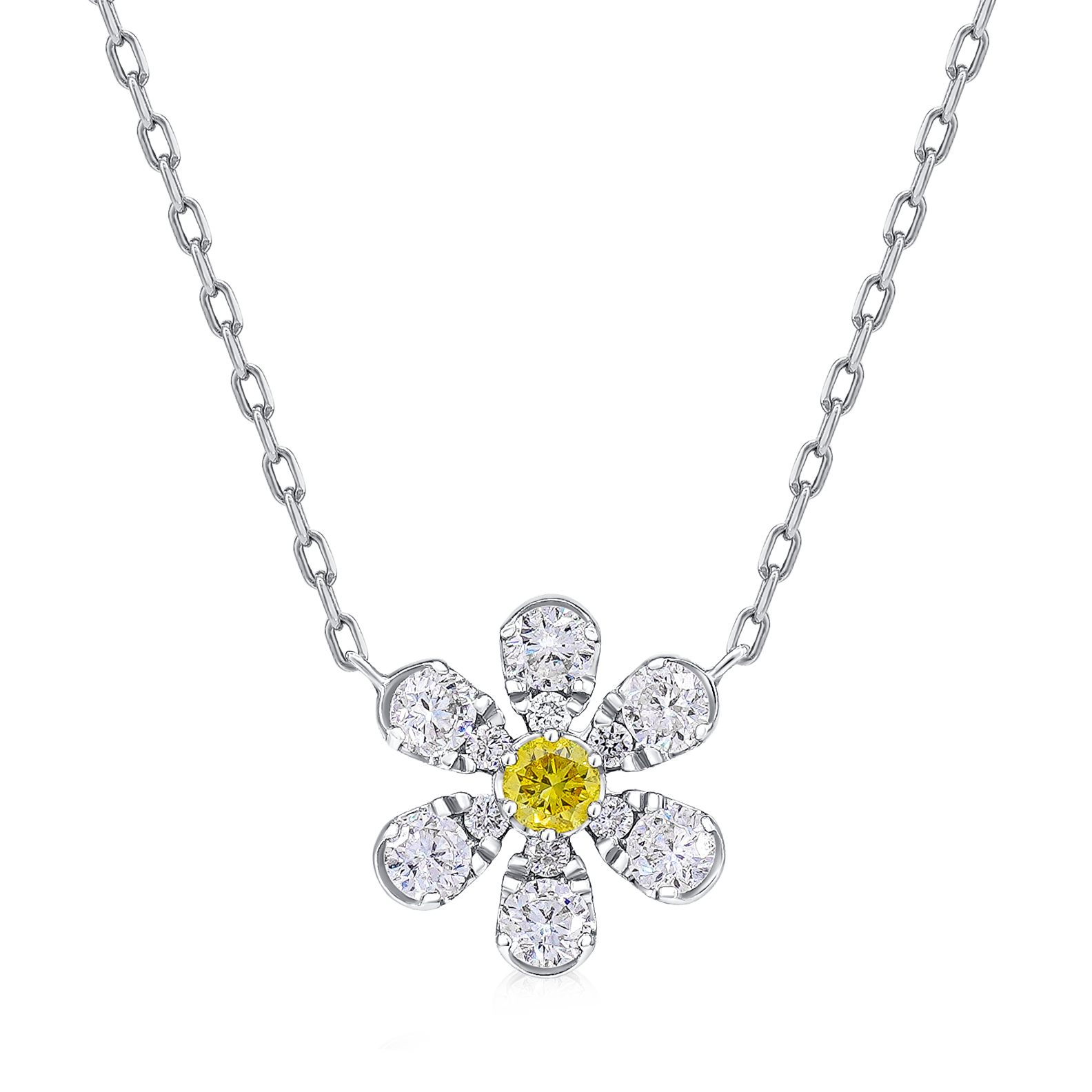 SUNFLOWER DIAMOND NECKLACE