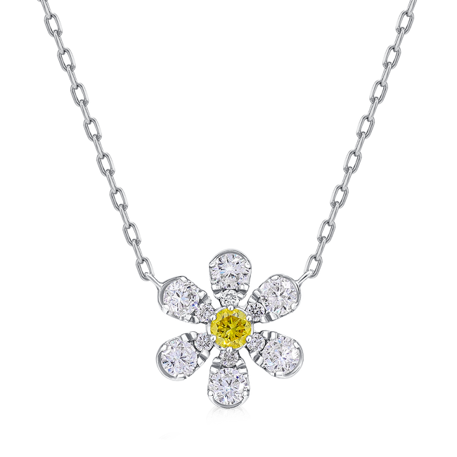 SUNFLOWER DIAMOND NECKLACE