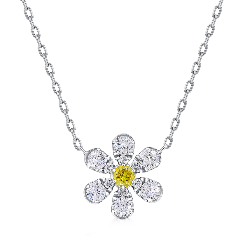 SUNFLOWER DIAMOND NECKLACE
