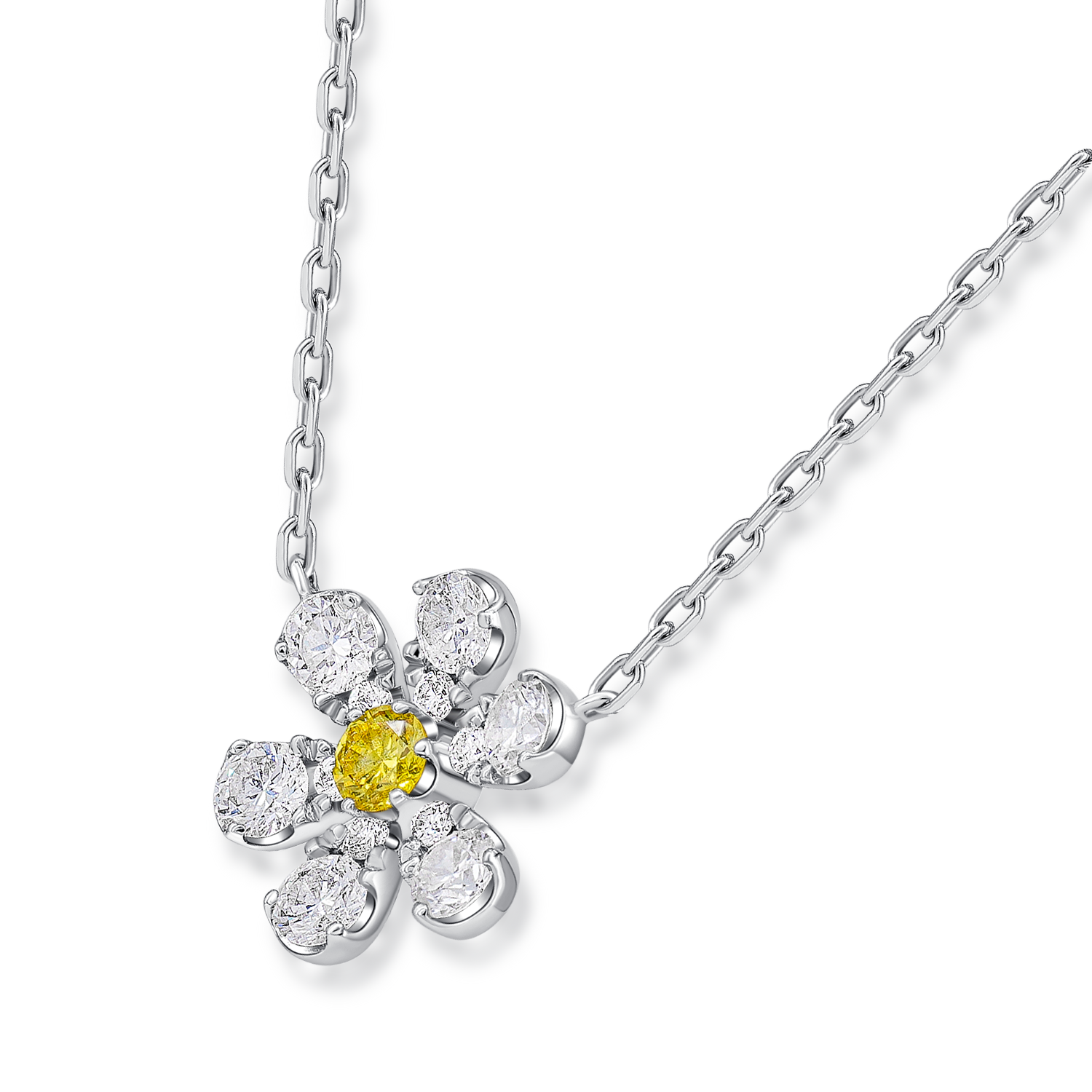 SUNFLOWER DIAMOND NECKLACE
