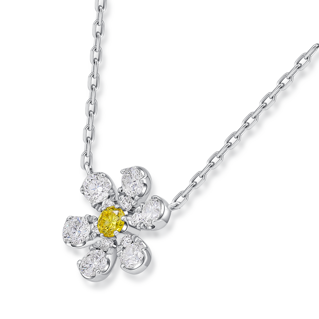 SUNFLOWER DIAMOND NECKLACE