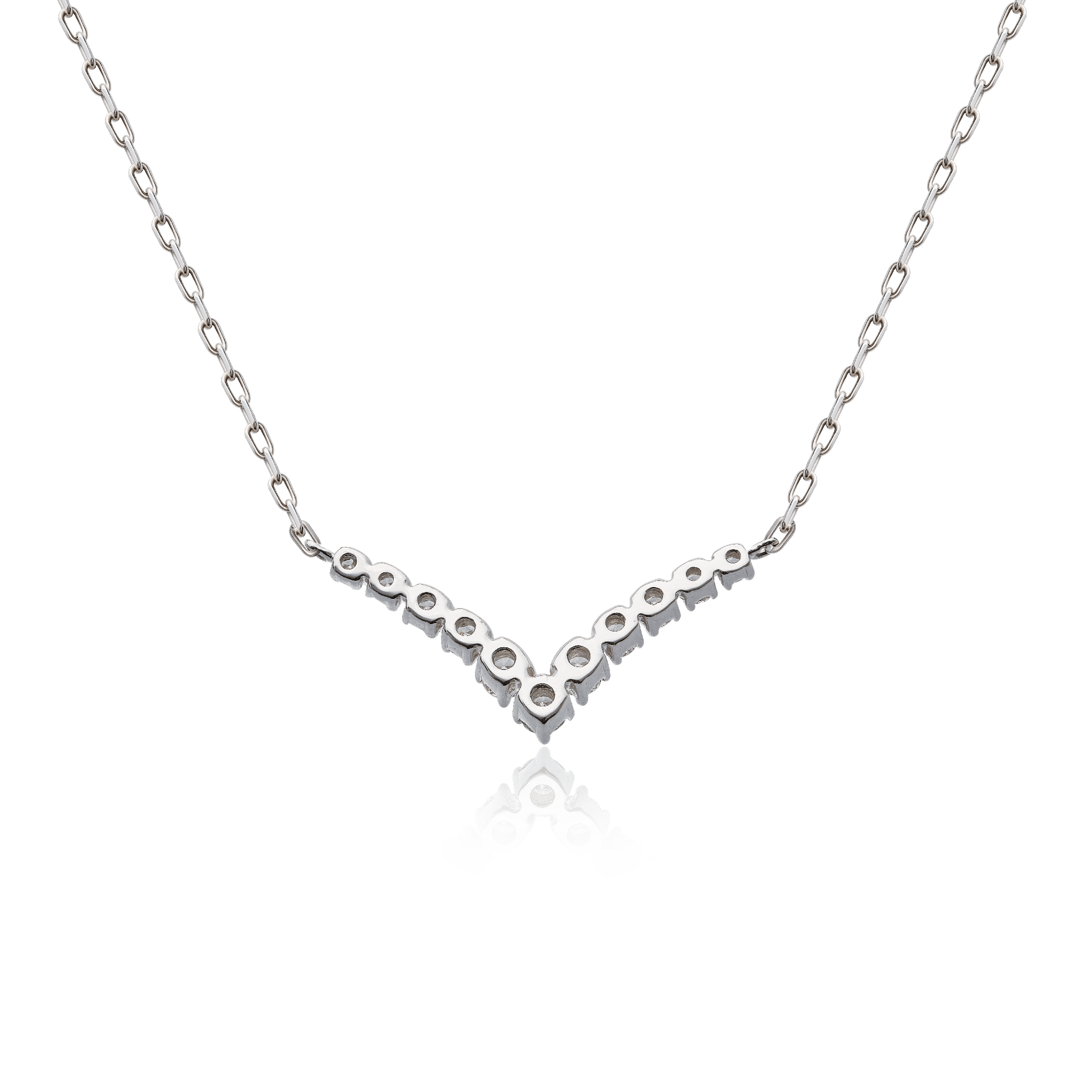 STARDUST TRAIL PLATINUM DIAMOND NECKLACE[14K]