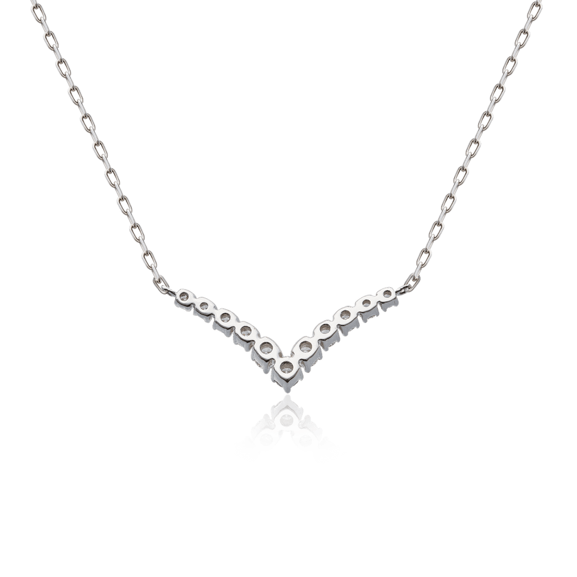 STARDUST TRAIL PLATINUM DIAMOND NECKLACE[14K]