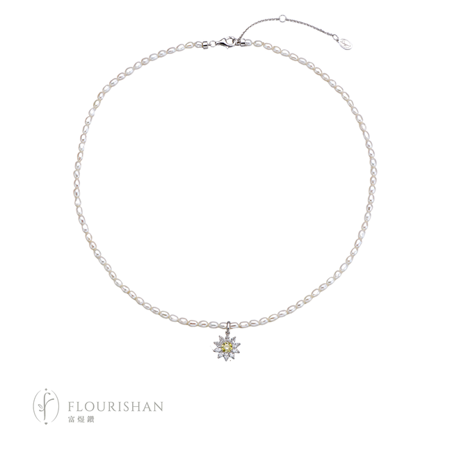 Sunlit Daisies - Pearl Necklace