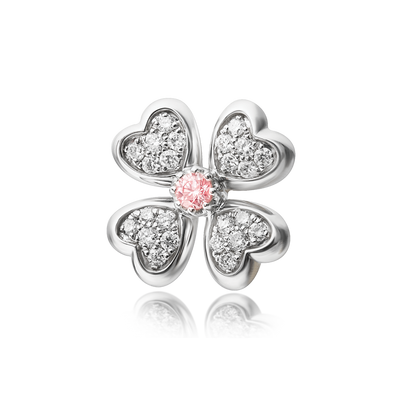 Four-Leaf Clover Heart Of Luck Charm