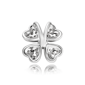 Four-Leaf Clover Heart Of Luck Charm