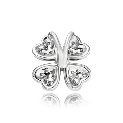 Four-Leaf Clover Heart Of Luck Charm